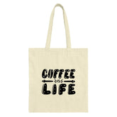 Coffee Is Life Tote Bag, Gift for Coffee Lovers, Trendy Tote Bag, Reusable Shopping Bag, Everyday Bag, Book Bag, Aesthetic Tote - Tawshia